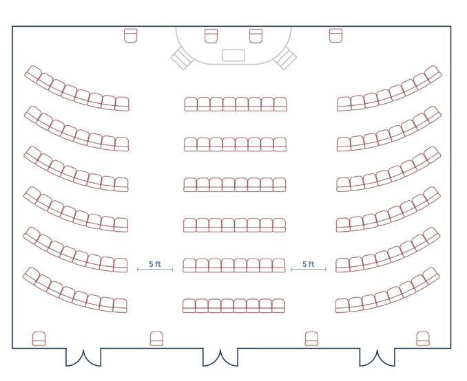 Illustrazione del diagramma dei posti a sedere