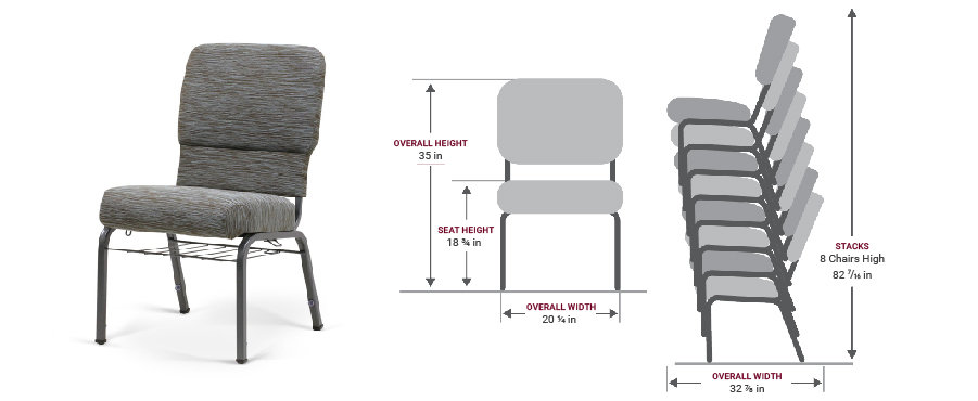 Dimensões da cadeira