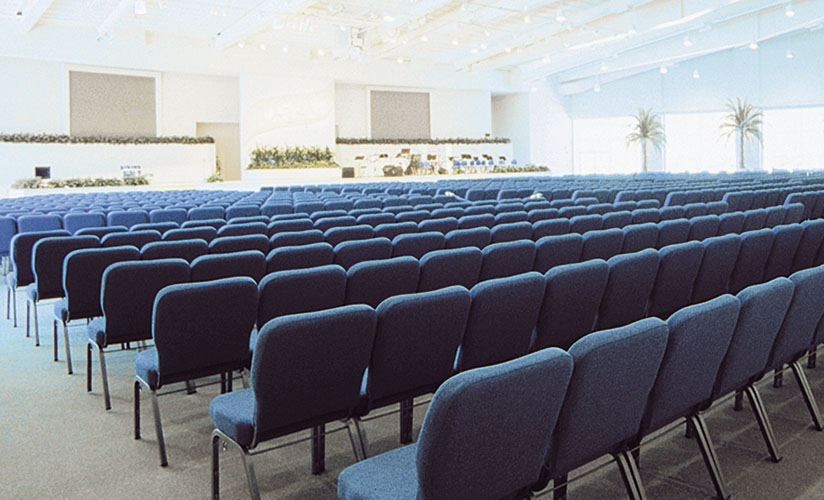 Millennia chair in a modern, clean worship setting